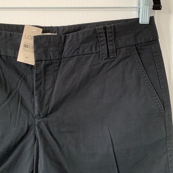 LOFT Black 100% Cotton 5” Inseam Black Shorts Size 8P New With Tag - Picture 3 of 14